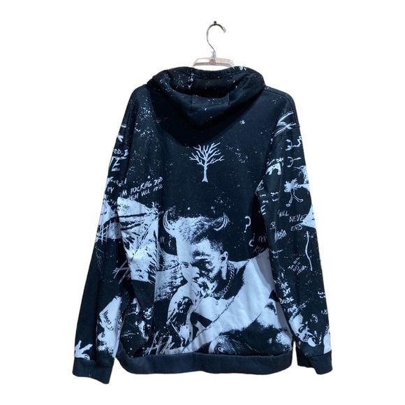 Vintage Punk Graphic Cotton Hoodie - Picture 3 of 5